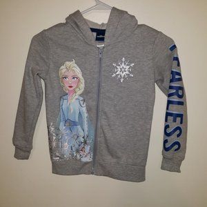 Frozen II Sz 4-5 Girls Zip Up Jacket